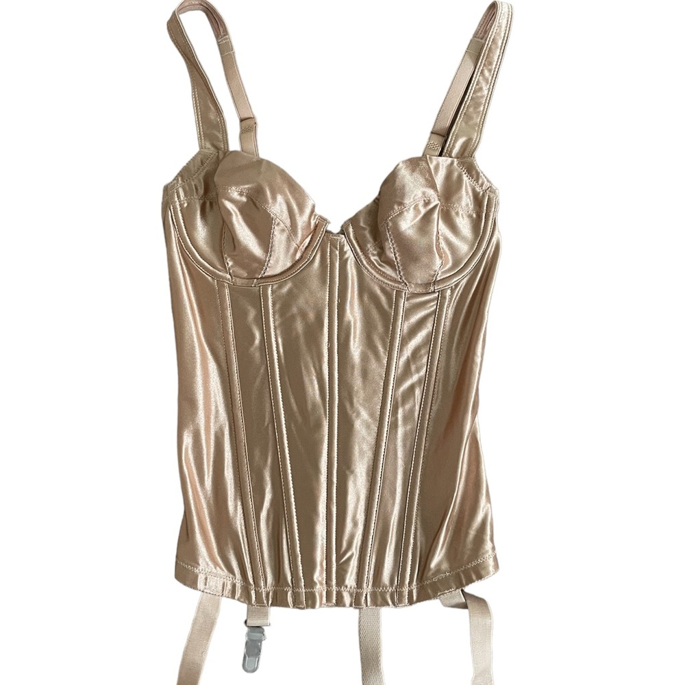 Victorias Secret 34B~ RARE! 80's GOLD LABEL VINTAGE Bridal CORSET Garter Bustier